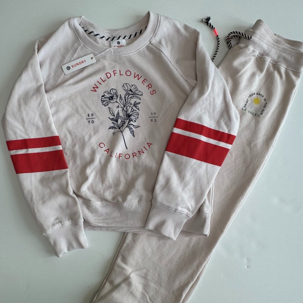 (NWT) SUNDRY Le Soleil Joggers in Oyster - S